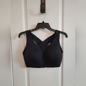 Lululemon Enlite Bra Zip Front Black Size 38D High Support